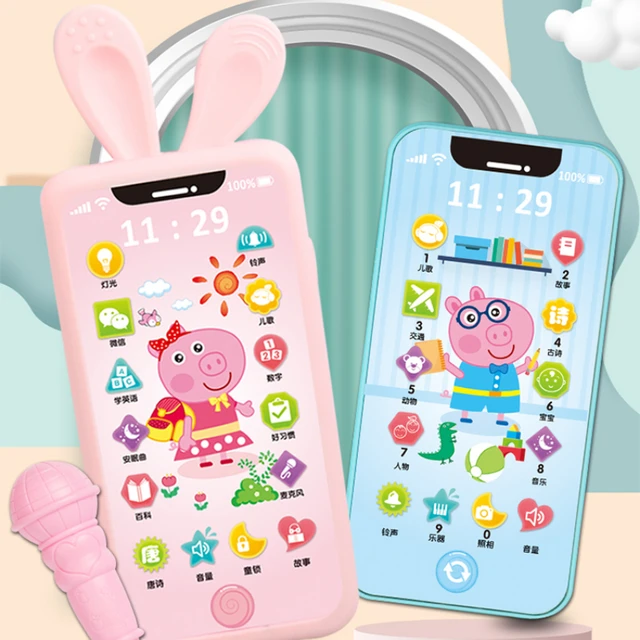 Téléphone portable à écran tactile avec lumière pour enfants, jouets de  simulation de musique, faux modèle de maison de jeu pour bébés garçons et  filles - AliExpress
