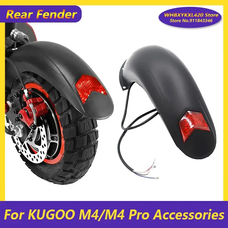 

10 Inch Rear Mudguard Bracket with Taillight for KUGOO M4/M4 Pro Accessories Electric Scooter Mud Fender Guard Skateboard Fender