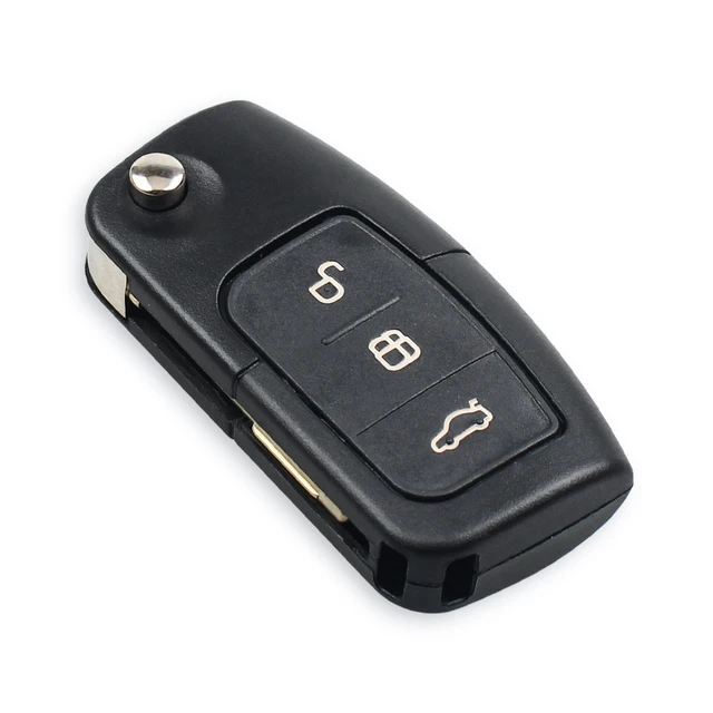 KEYYOU 3 ปุ่ม 433Mhz ID60/63 ชิปรถรีโมทกุญแจสําหรับFord Fusion Focus Mondeo Fiesta Galaxy HU101/FO21 ใบมีดรถFlip Key 3