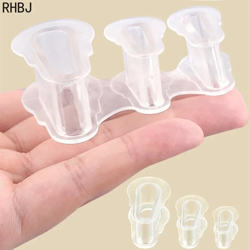 RHBJ 2pcs=1Pair Thumb and Foot Care Corrector Silicone Overlap Corrector for Protruding Toe Correction Clip Pad Toe Separators