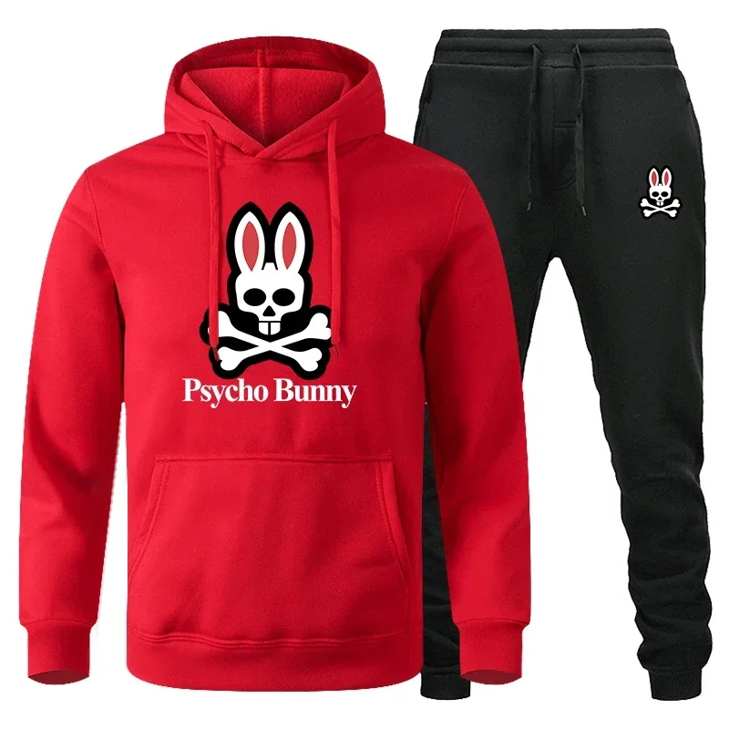 Men's hooded sweatshirt + casual pants two-piece high-quality spring and autumn fashion jogging basketball fitness suit