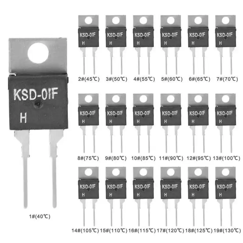 

40~130℃ Temperature Control Normally Opened Switch Relay Thermostat Switch Normally Closed Open JUC-31F/KSD-01F