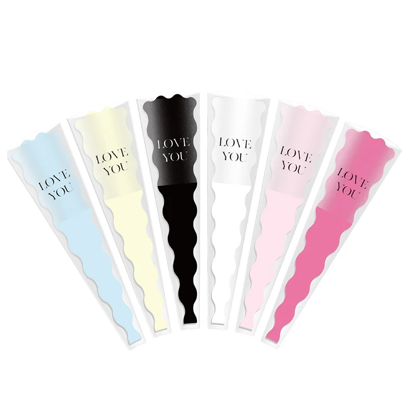 10pcs Single Rose Sleeves Flower Wrapping Bag Bouquet Packaging Bags Clear Cello