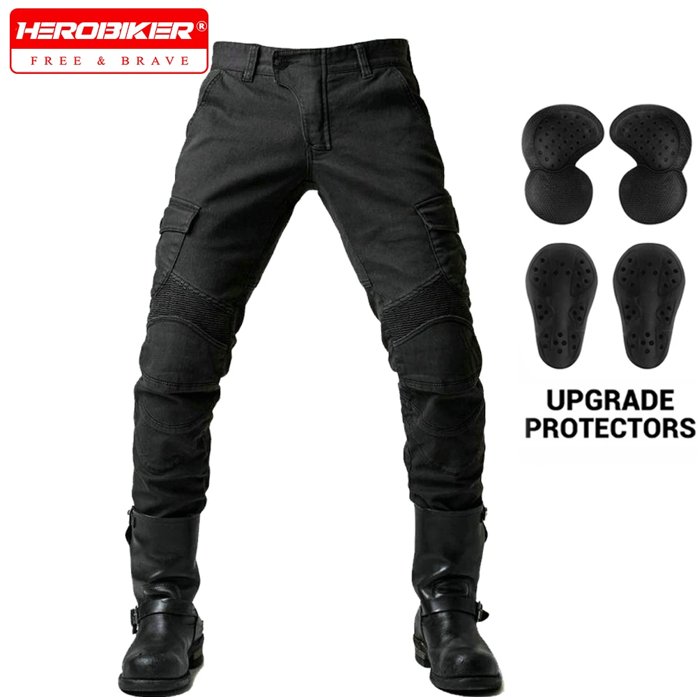 남성용 오토바이 청바지 업그레이드 보호 장비 탈부착 가능 레이싱 로드 라이더..