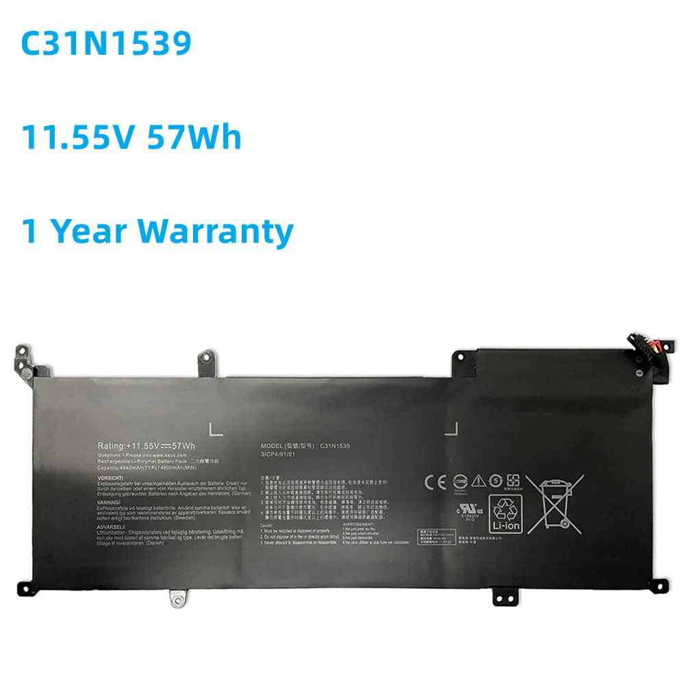 

New C31N1539 C31PN9H 0B200-01180200 11.55V 57Wh 4940mAh Laptop Battery For Asus ZenBook UX305UA UX305UAB UX306U Series