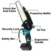 PATUOPRO 6 Inch Brushless Mini Electric Saw Handheld Cordless Chain Saw Home Garden Logging Power Tools For Makita 18V Battery 3
