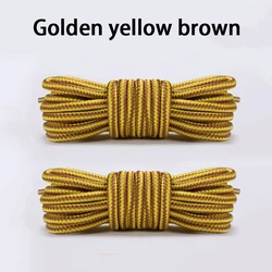 Durable Heavy - Duty Round Boot Laces - 2 Pairs for Hiking, Work, and Outdoor Sports (Golden yellow brown)
