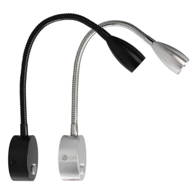 Tokili Camper Light 12V Cavaran Indoor LED Touch Dimmer Switch with 2 USB Chargers 24V Flexible Gooseneck RV Boat Reading Lamps