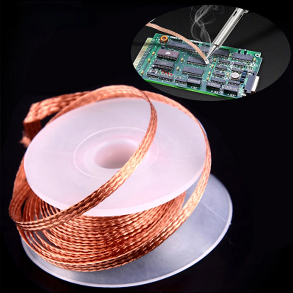 Desoldering mesh Braid Tape Copper Solder Wire Soldering Wick Tin Solder Removal Braid Wire