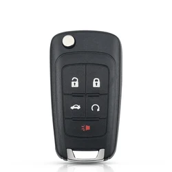 Premium Flip Folding Remote Key Case with Uncut Blade and Multiple Button Options for 5 Buttons