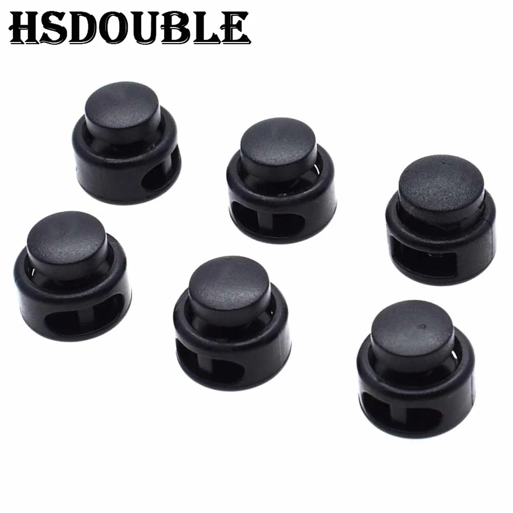 Cord lock stopper 10 Pcs/Pack Cord Lock Toggle Clip Stopper Plastic Black For Bags/Garments Size:15mm*14mm