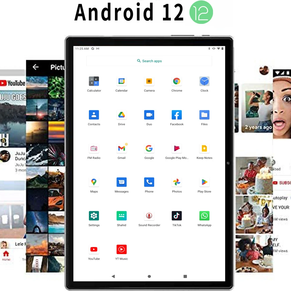 2025 New 10.1 Inch Android Tablets Octa Core 6GB RAM 128GB ROM Google Play Dual SIM WiFi 4G LTE Network AI Speed-up Tablet PC 3