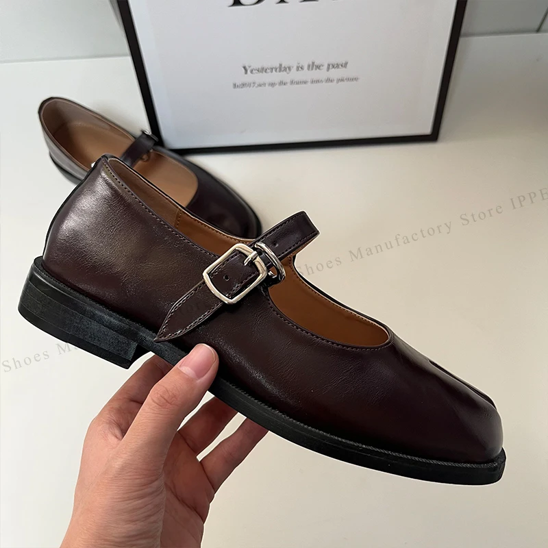 IPPEUM Mary Janes Tabis Split Toe Tabi Footwear Shoes Black Plus Size 35-44