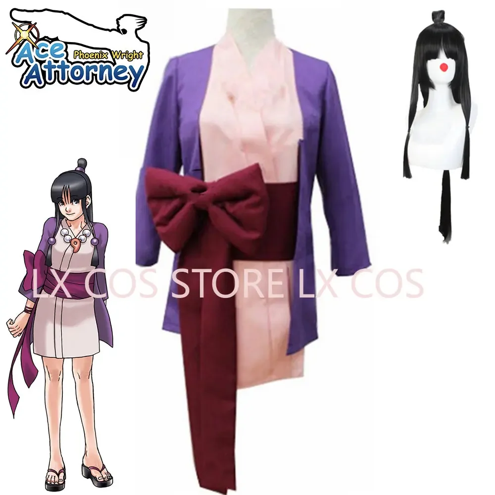Anime Ace Advocate Phoenix Wright Gyakuten Saiban Maya Fey Dress Set Completo Di Vestiti Di Costume Cosplay Di Natale