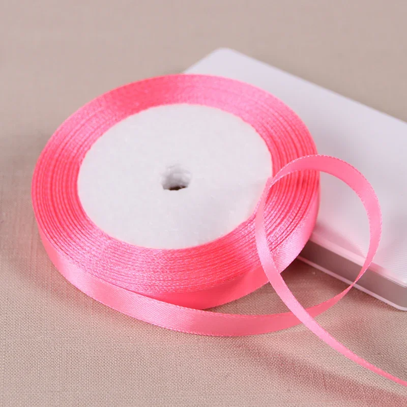 Satin Ribbon Roll - 10mm x 22m, DIY Craft & Gift Wrapping - White