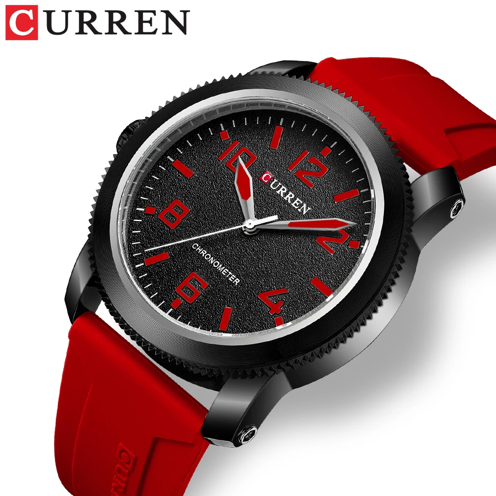 

CURREN Men Watch Business Gentleman Quartz Watch Fashion Style Simple Men's Wristwatches Silicone Strap Relogios Masculino 2023