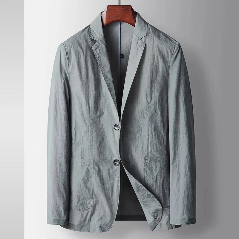 Black Suit Men Spring Summer Thin Small Suit Business Casual Clothes Trendy Single West Men Soild Color Coats men suit jacket