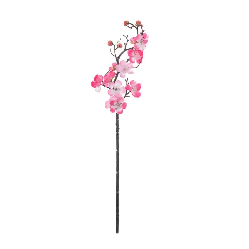 Elegant Silk Plum Blossom Branch - Festive Floral Decoration