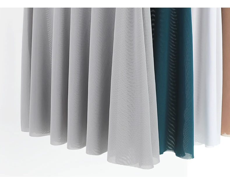 Frauen Ballett Tanz Rock Erwachsene Stretch Taille Mesh Tüll Wrap Praxis Training Tutu Röcke Tanz Tragen – Detail 6