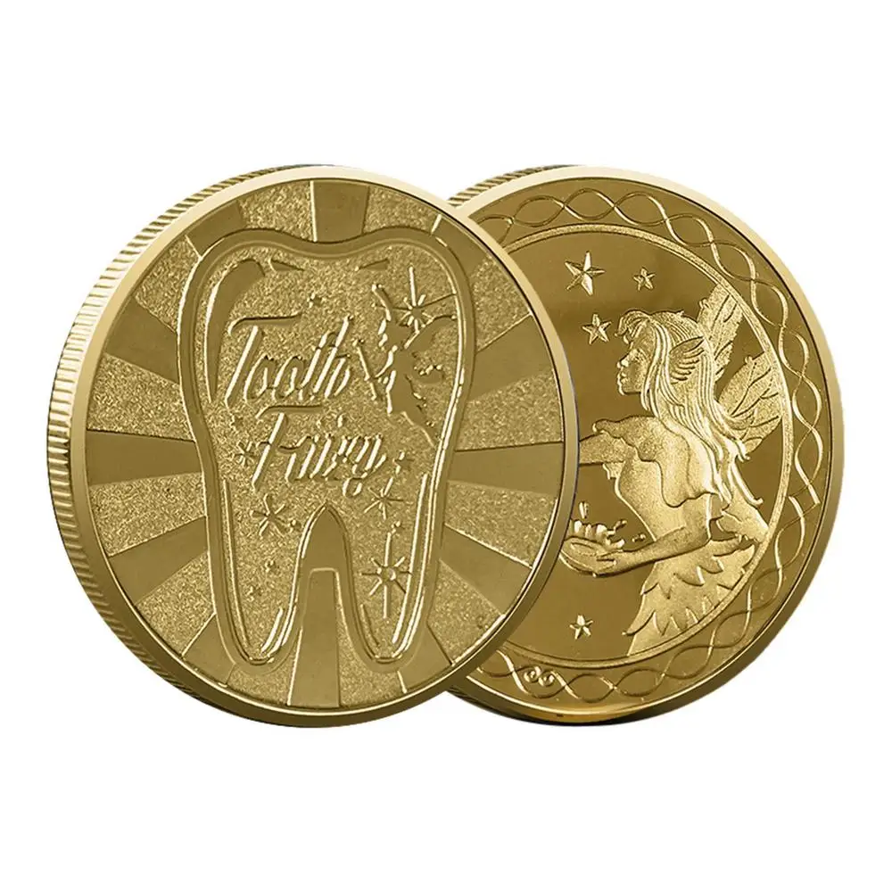 Tooth Fairy Gold Plated Commemorative Coin Creative Kids Tooth Change Gifts  Physical Metal Coin Crypto Commemorative Coin - AliExpress