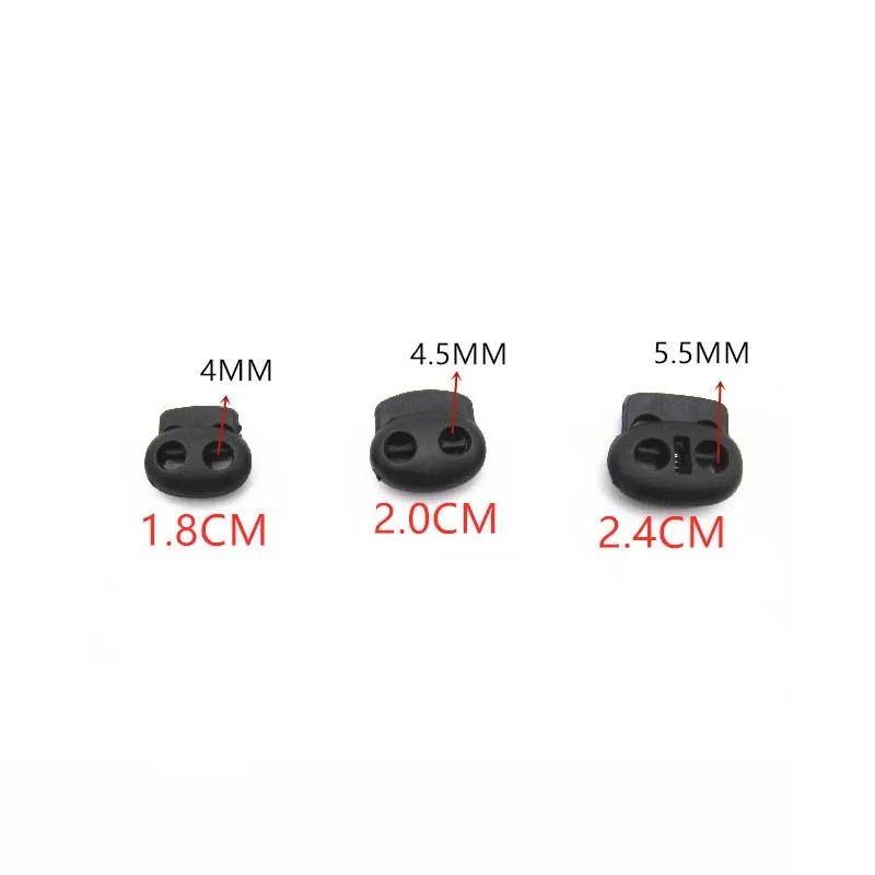 Twin Hole Plastic Stopper Cord Locks Bean Drawstring Toggle Clip Apparel Shoelace Sportswear Button Accessorie 10Pcs detachable stopper cord lock stopper cord stopper cord lock cord end lock