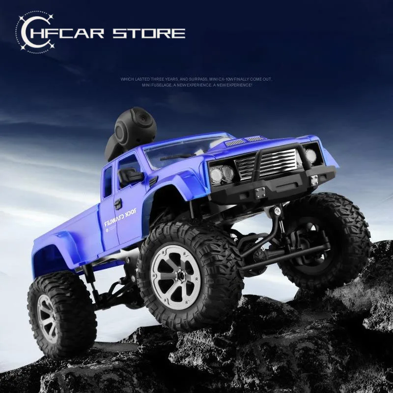 

Rc Car 2.4ghz 1/16 4wd Snow Tires Truck Off-road Rc Truck With Front Light Wifi Fpv 480p Camera Military Truck Rtr