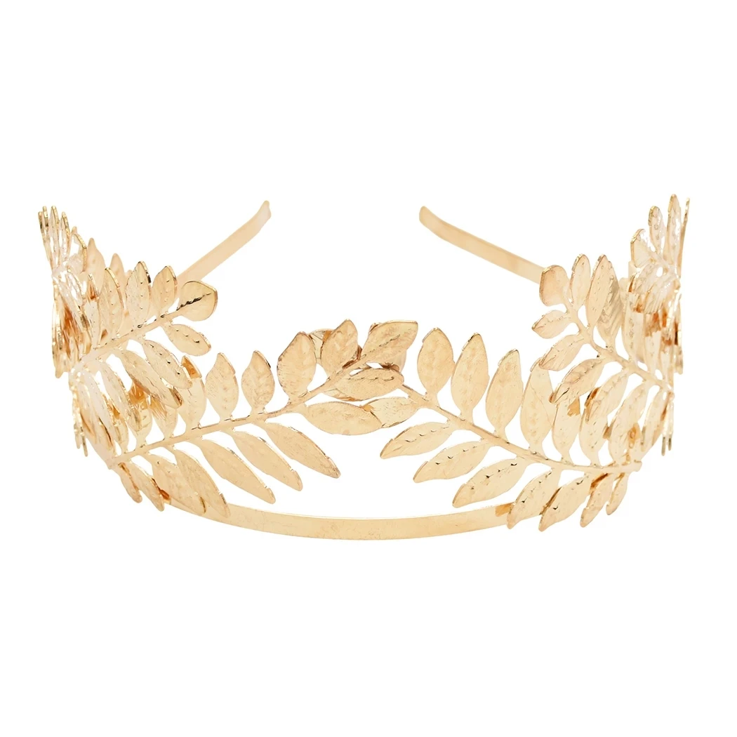 Hair Accessory Hair Headdress Jewelry Accessories Bridal Headwear Hair Band Crown Greek Roman Goddess Olive Leaf Metal Headbands Headdress Bride Tiara Wedding Accessories Miss Universe Girl's Crown Head Jewelry