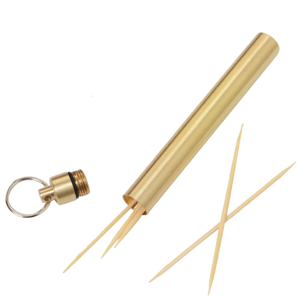 Ti Alloy Capsule Seal Bottle Waterproof Toothpick Storage Box Eco-Friendly Ultralight Portable Lightweight for Outdoor Household