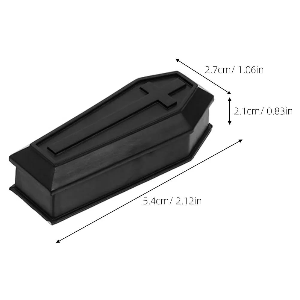 14Pcs 할로윈 관 모양 소품 플라스틱 관 모양 상자 뚜껑 파티 간식 상자 사탕 장난 파티 장식 할로윈 장난 소품