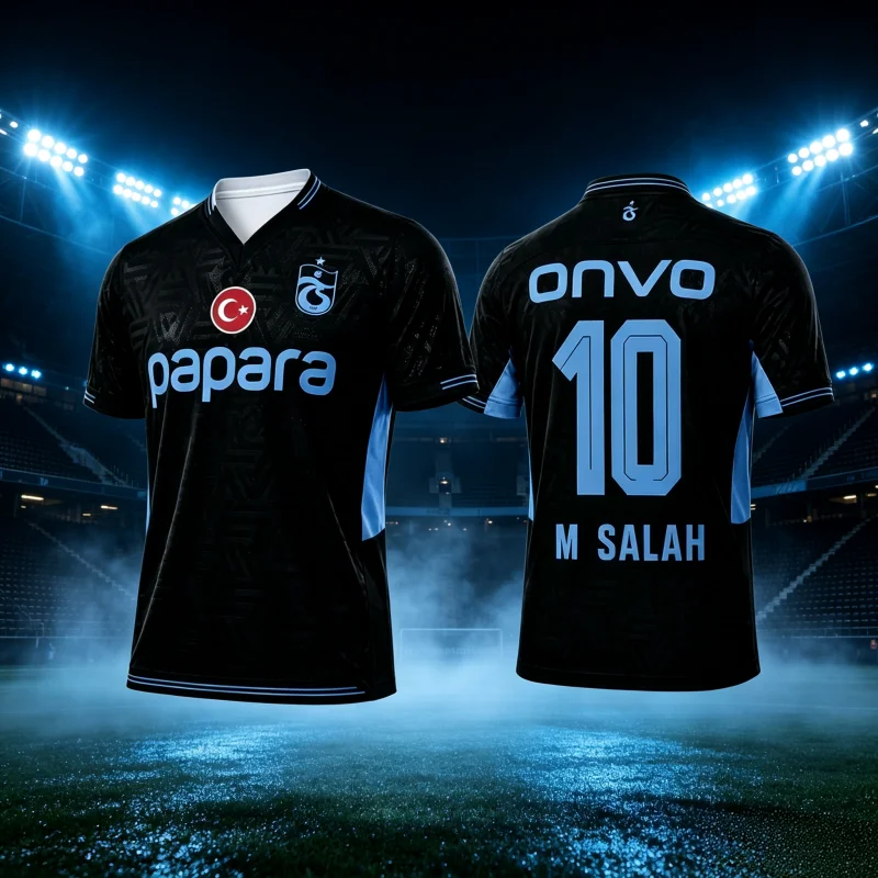 2026 Trabzonspor Salah Nr. 10 Fan-Trikot, Sommer Neu 3D-Gedrucktes Outdoor-Sport-T-Shirt, Atmungsaktives Schnelltrocknendes Familien-Oberteil