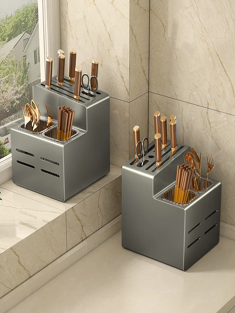 

Chopstick storage box, kitchen chopstick cage, household spoon, chopstick barrel, knife holder, wall mounted tabletop