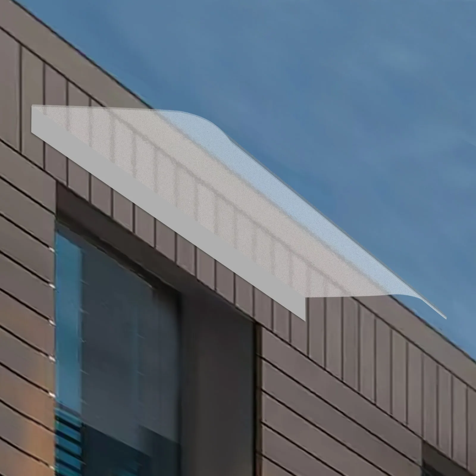 Door Awning Canopy Clear Rain Shelter UV Rain Snow Protection Window Awning for Front Door Porch Patio Roof 100*50cm/40*120cm