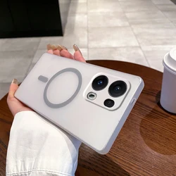 Matte Clear Magnetic Wireless Charging Phone Case - OPPO A2 Pro (Gray)