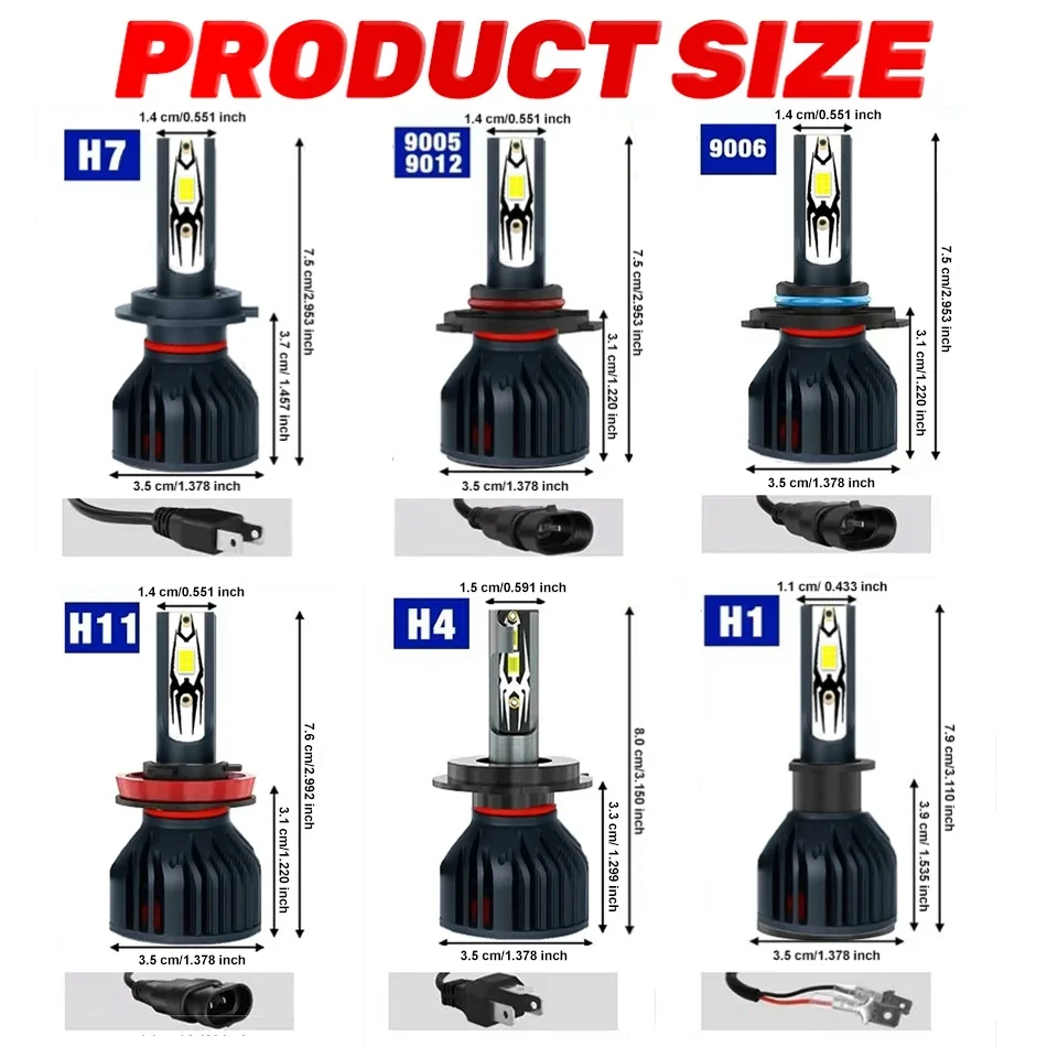 3000W H4 H7 H1 LED 캔버스 H8 H11 9012 Hir2 9005 HB3 9006 HB4 LED 전구 5570 CSP 키트 에러 프리 터보 안개등 초고휘도