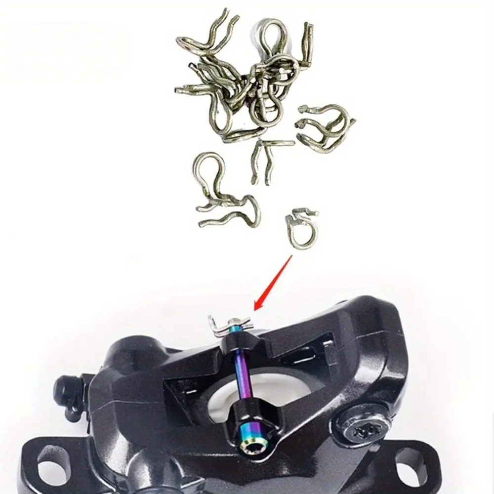 10pcs Bike Bicycle Disc Brake Caliper Spring Clips For Shimano XT SLX XTR Fixing Screw Pins Spring Clips Bike Accessories