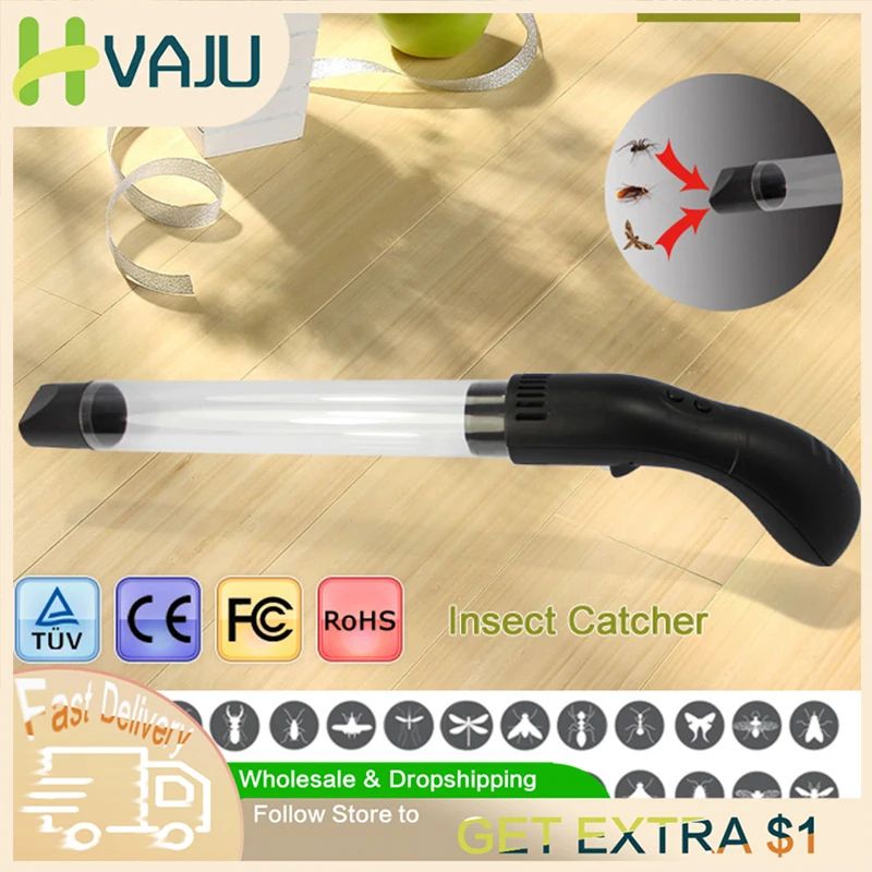 PortableElectronicInsectRepellentSuckerTubeHandheldBugVacuum