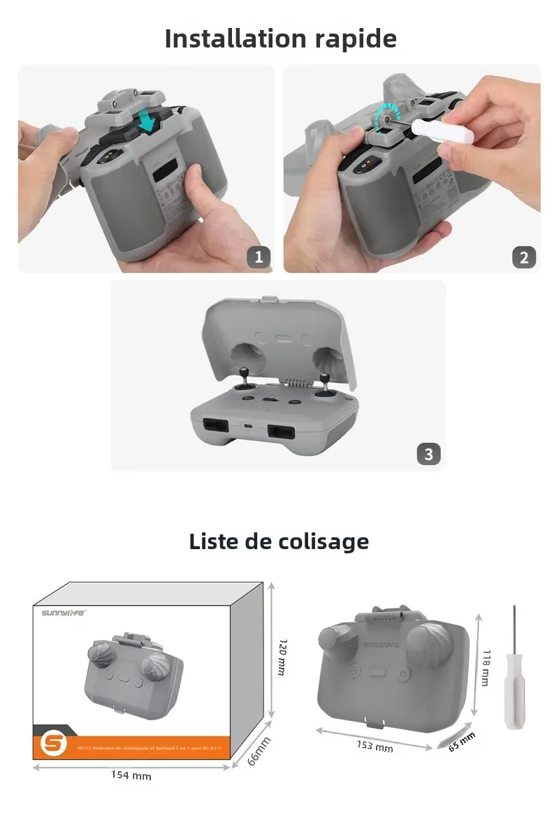 Housse Protection Solaire 2-en-1 pour DJI RC N1/N2/N3/N1C