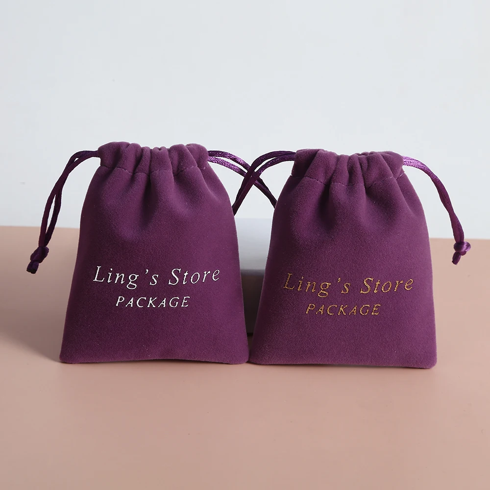 50pcs Velvet Bag Jewelry Pouch for Wedding Candy Bag Christmas Party Gift Bag Jewlery Organizer Bag Mariage Personalizado Custom