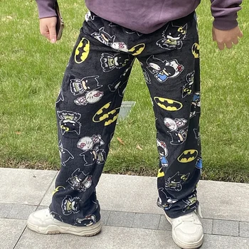 Nouveau Sanrio Y2k automne Hello kitty Batman pyjama pantalon