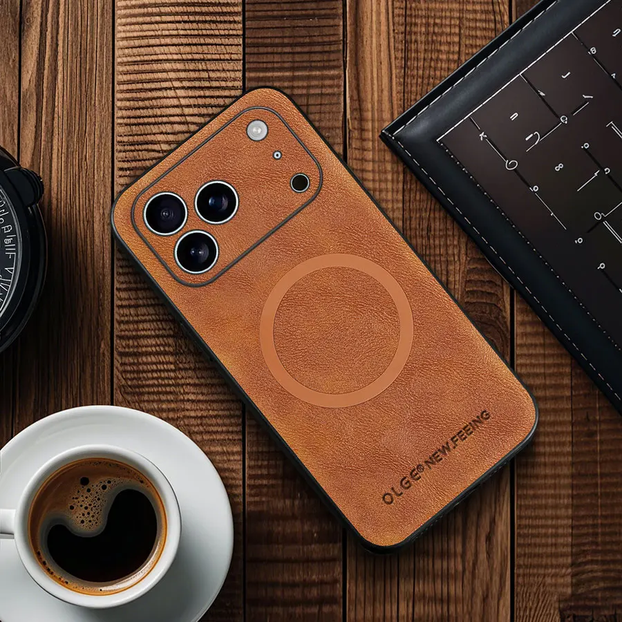 Luxurious Premium PU Leather Case - Anti-Fingerprint, Soft Touch, Non-Slip, Full Protection