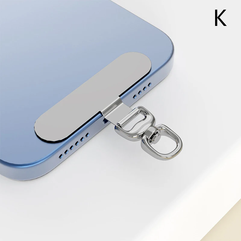 Durable Metal Phone Tether Tab with 360° Rotation and Lanyard Patch Clip