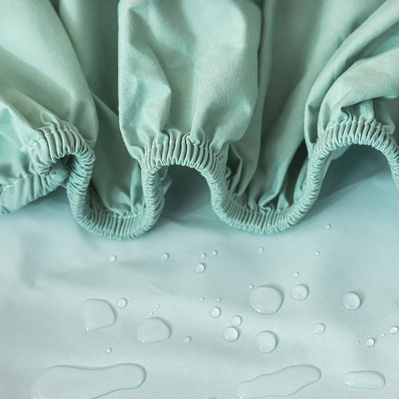 Waterproof Fitted Sheet Single Double King Size Mattress Cover 90x200 160x200 200x220 With Elastic Band Bed Sheet 6
