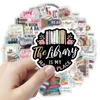 10/50pcs Cartoon Book Worm Book Reading Stickers Notebook Diary Motorcycle Skateboard Computer Decal Luggage Graffiti Sticker 5