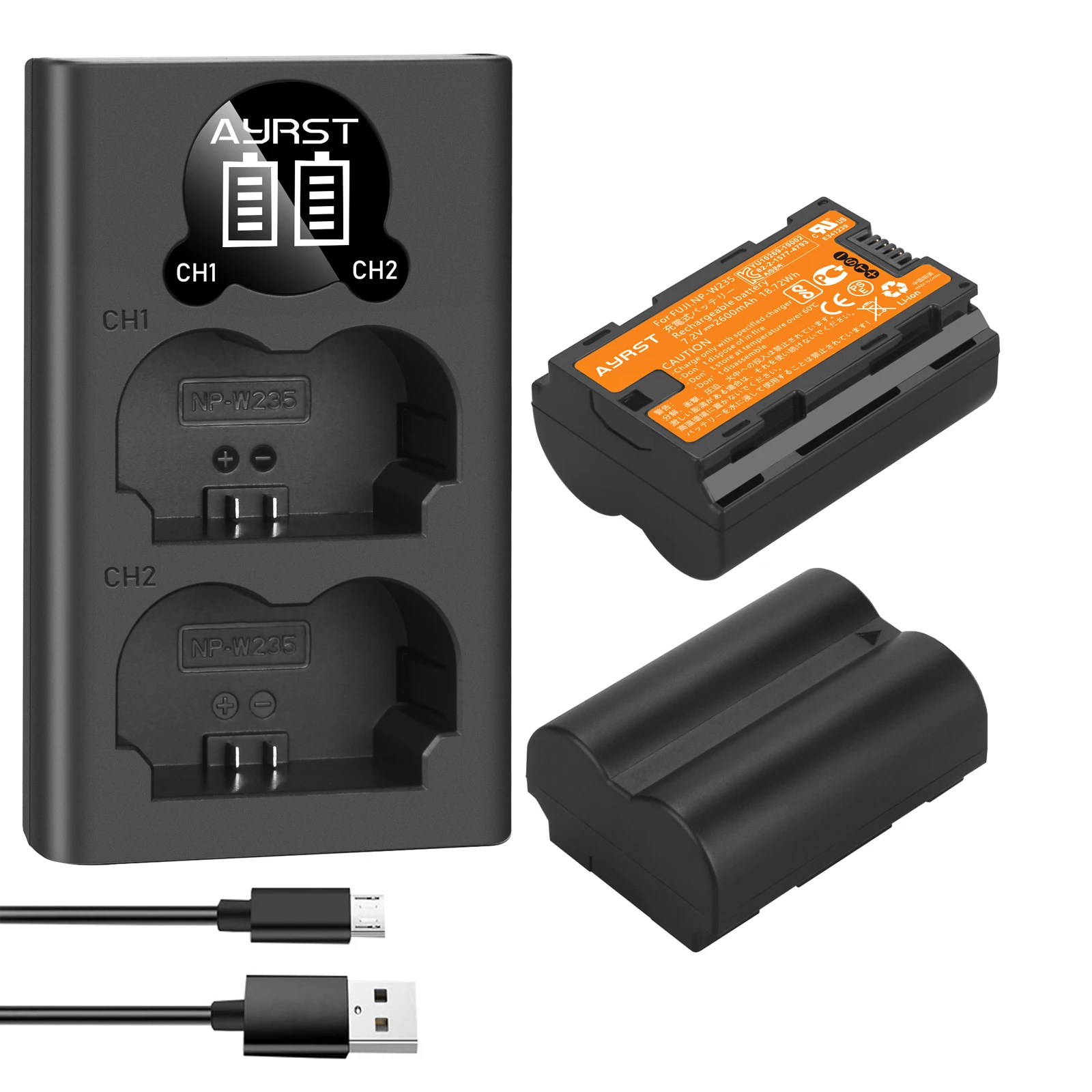 Np-W235 Np W235 Batteria + Led Usb Dual Charger Per Fotocamera Fujifilm Fuji X-T4, Gfx 100S, X-T5, X-H2