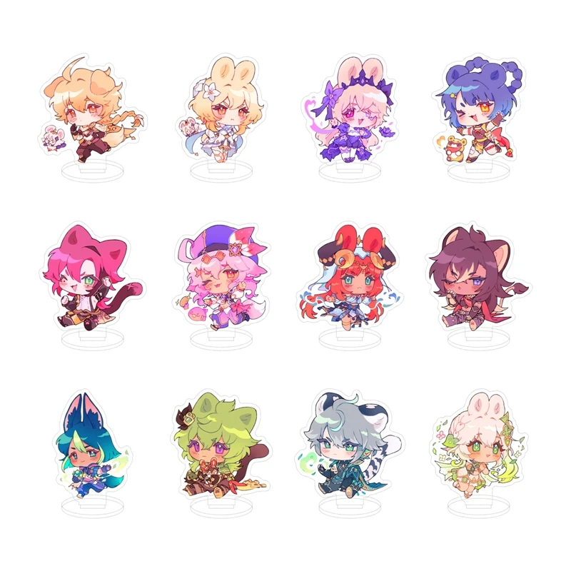 

Genshin ударопрочные двухслойные фигурки акриловая модель на подставке Yae Miko Albedo Ayato Arataki моткоми настольное украшение