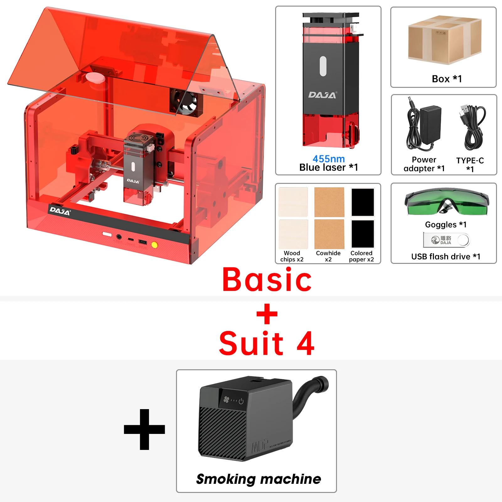 DAJA レーザー彫刻機 A7 mini Pro レーザーカッター Daja A7 Mini Pro 5w/10w Laser Engraving & Cutting Machine For Wood