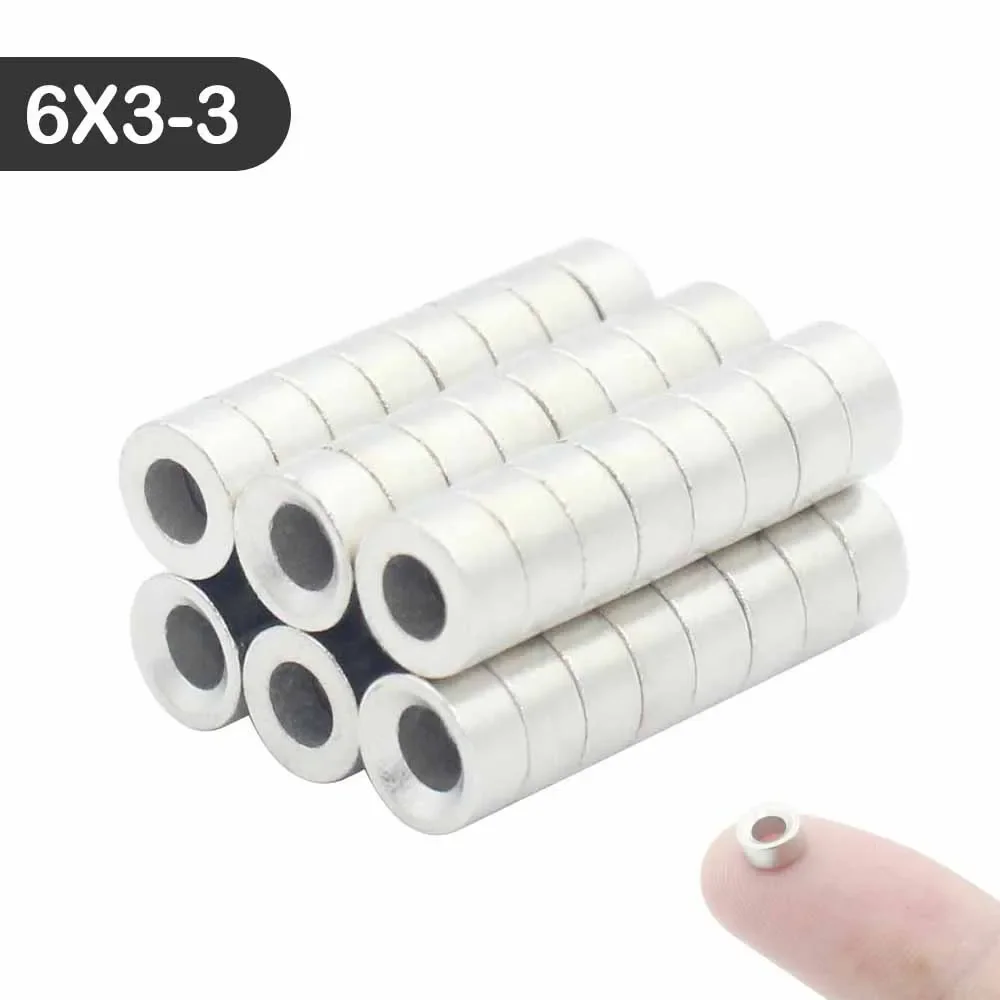 Neodymium magnets 5-100 pcs strong countersunk round NdFeB N35 permanent with hole