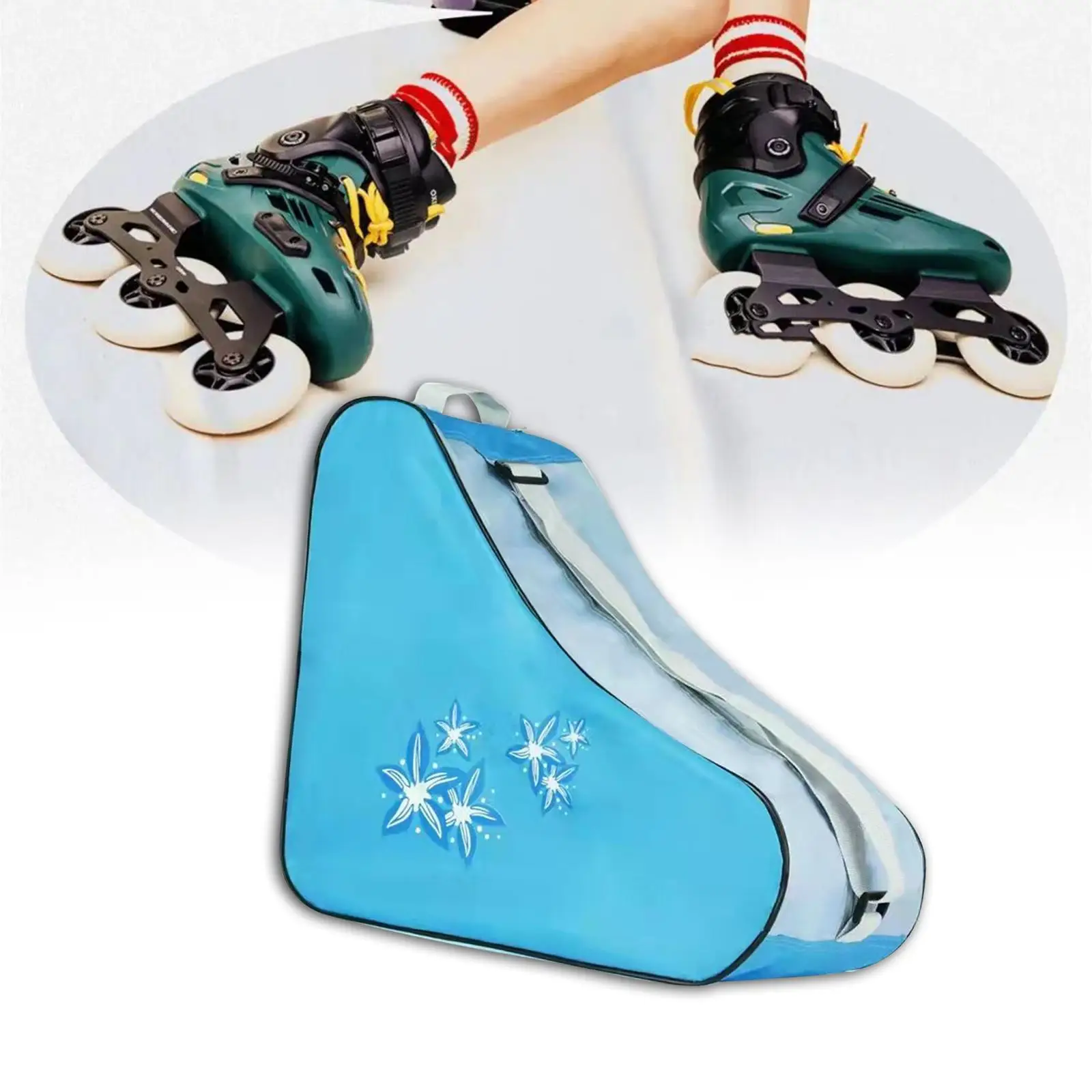 Roller Skate Bag, Ice Skate Bag with Shoulder Strap, Skating Shoes Bag Handbag