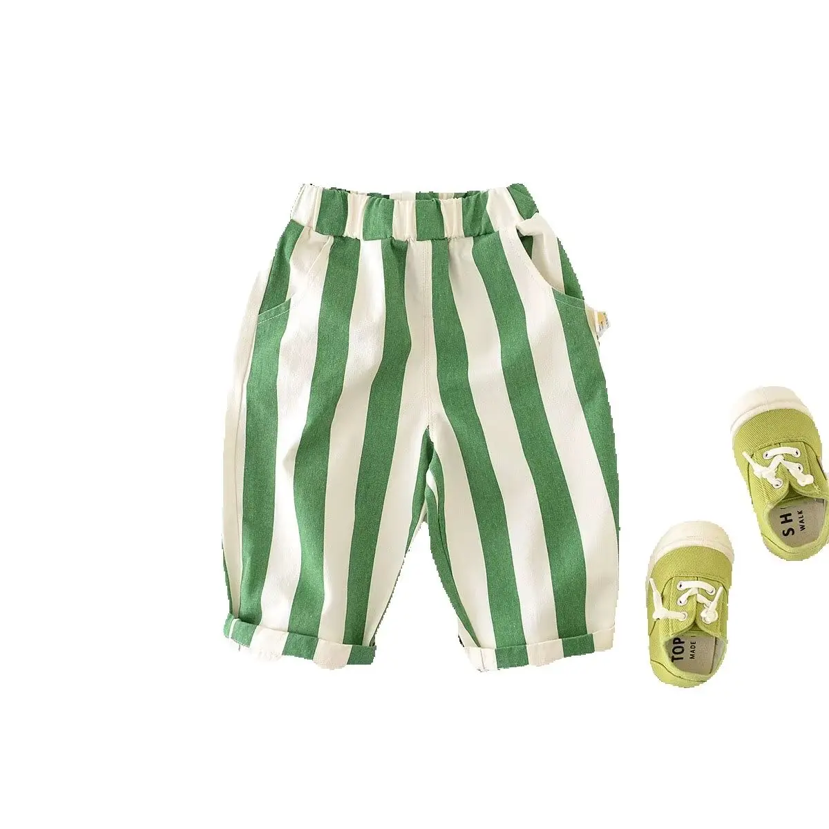 Cotton Spring Striped Toddler Pants for Kids