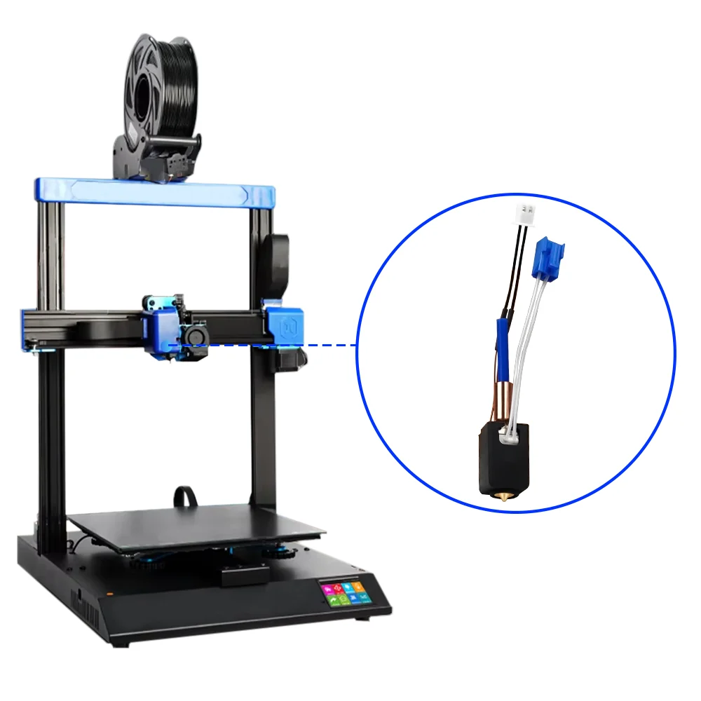 Verbessertes Hotend-Kit für Artillery Sidewinder X1 X2 3D-Druckerteile, Ganzmetalldüse, Heizblock, Thermistor-Kits – Detail 6